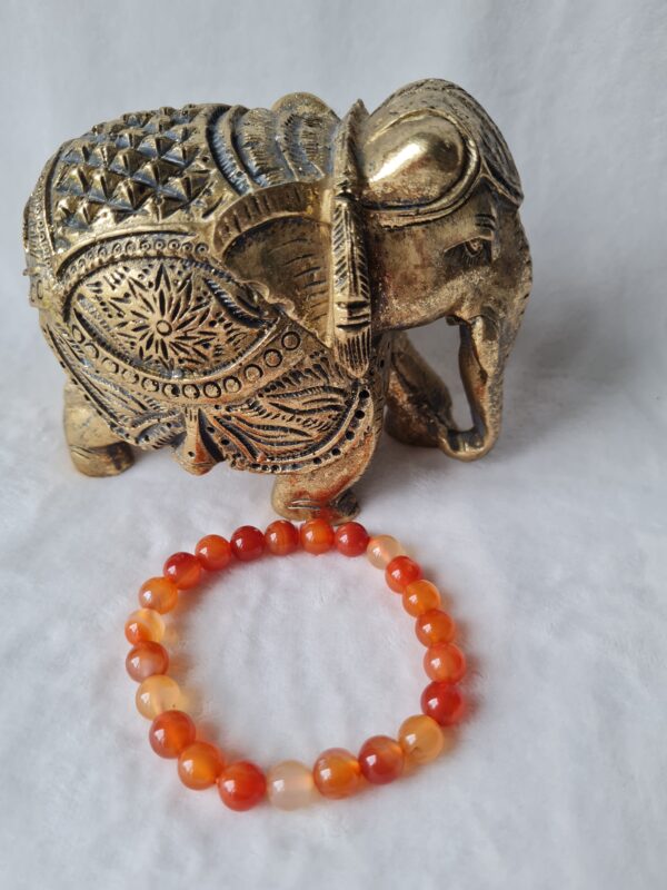 Bracelet boule pierre naturelle cornaline