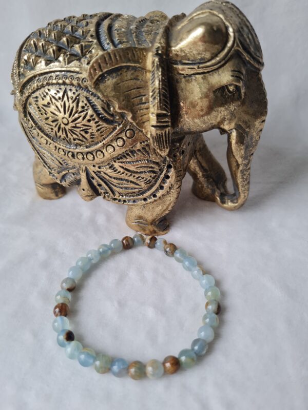 bracelet pierre naturelle en calcite bleue