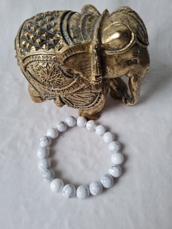 bracelet pierre naturelle howlite 10mm