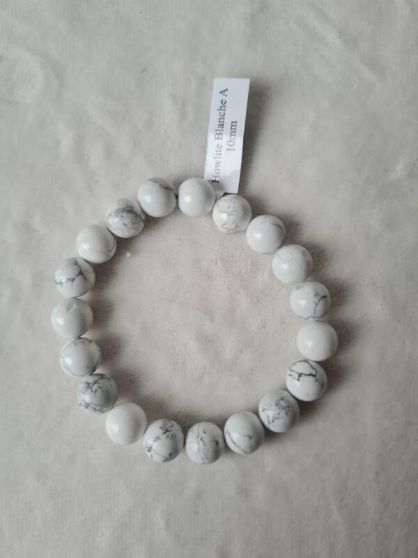 bracelet pierre naturelle howlite 10mm