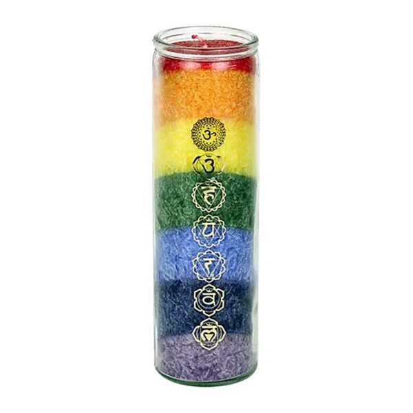 bougie 7 chakras aux huiles essentielles