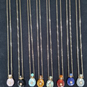 Collier fiole “Manon” en pierre naturelle