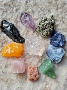 lot pierres brutes 7 chakras