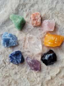 lot pierres brutes 7 chakras