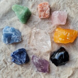 Ensemble “Harmonisation des chakras” pierres brutes (9 pierres)