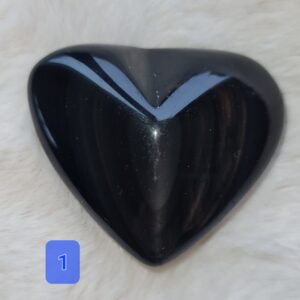 Galet cœur obsidienne œil céleste AA
