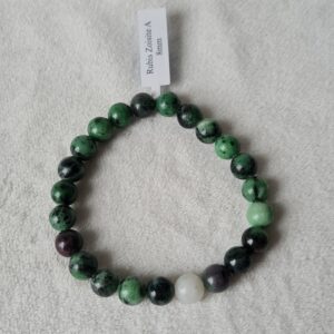 Bracelet “Equilibre” en Rubis Zoïsite
