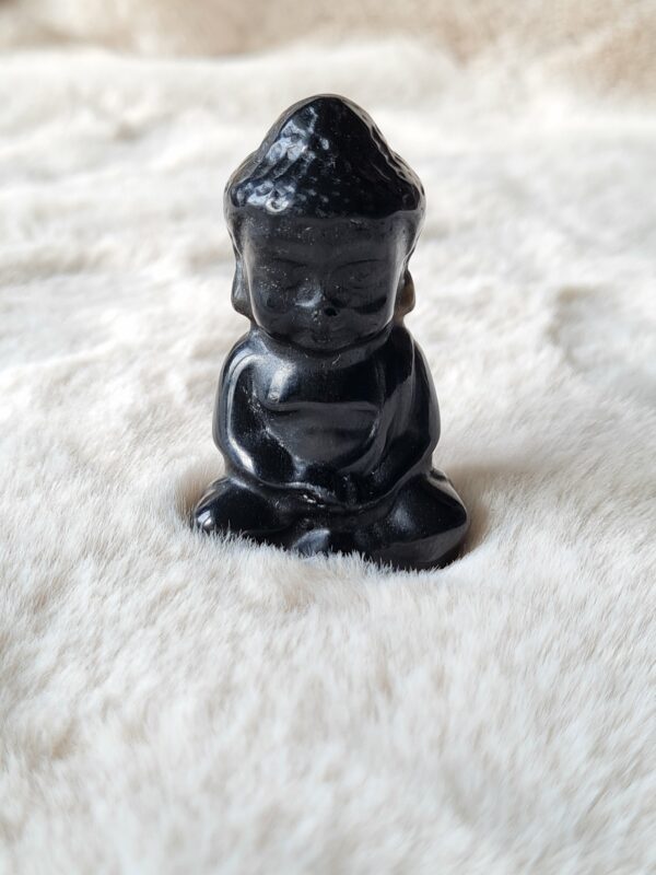 figurine pierre naturelle obsidienne