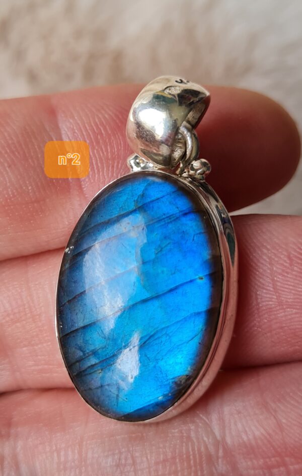 pendentif argent pierre naturelle labradorite