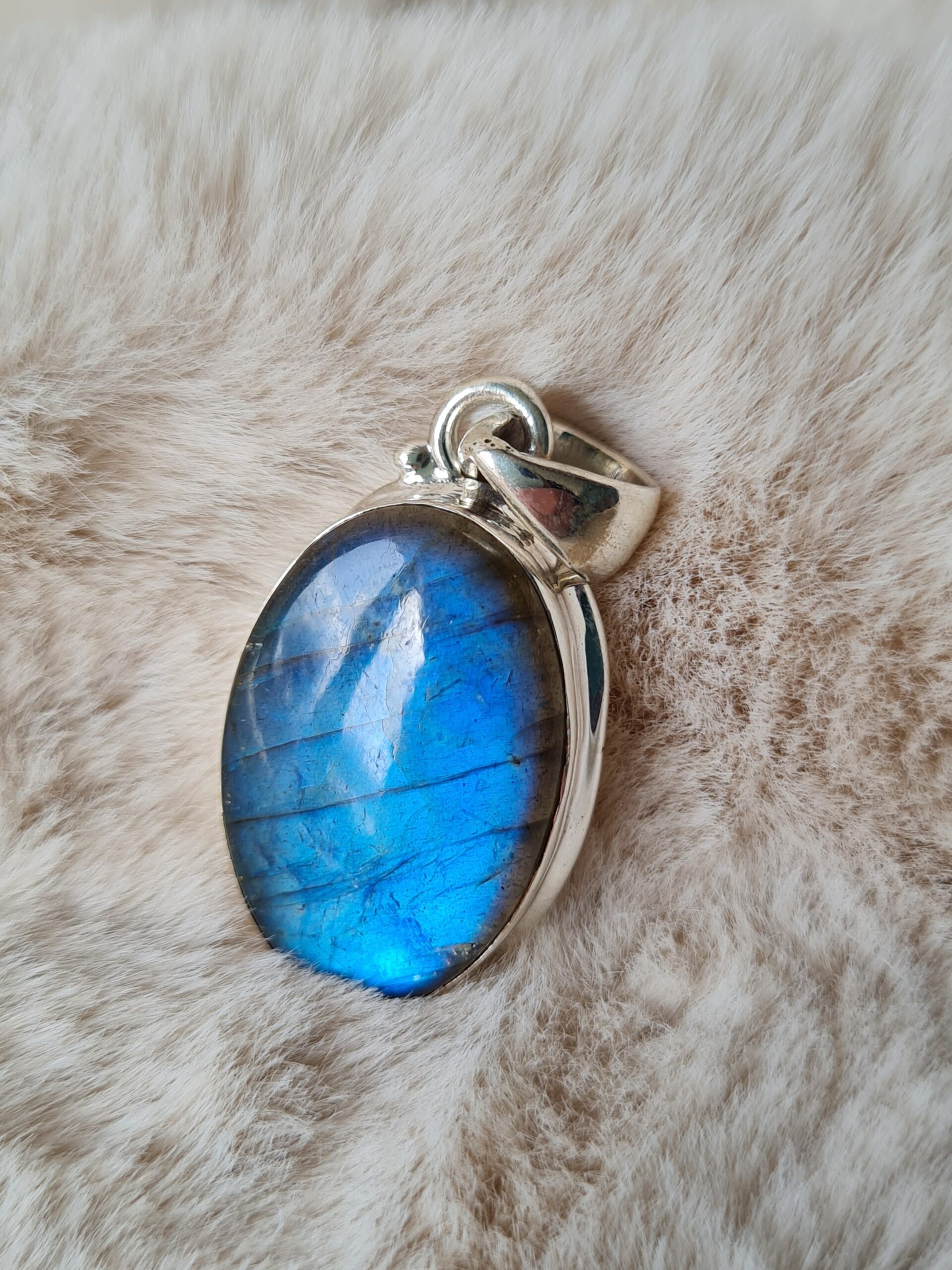 pendentif argent pierre naturelle labradorite