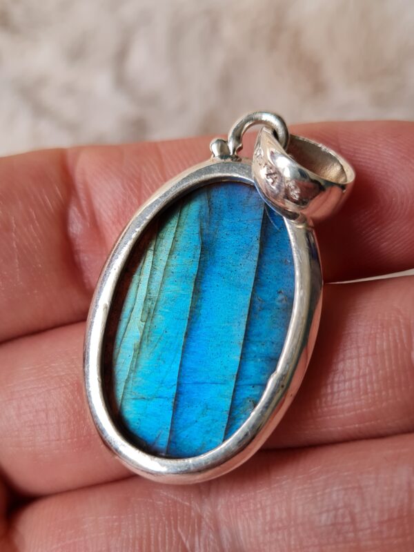 pendentif argent pierre naturelle labradorite
