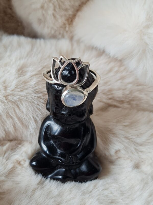 bague argent et pierre naturelle