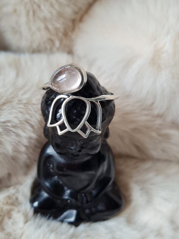 bague argent et pierre naturelle