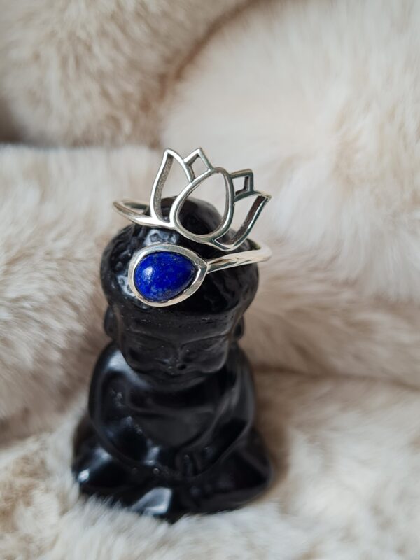 bague argent et pierre naturelle