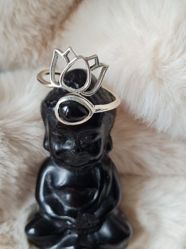 bague argent et pierre naturelle