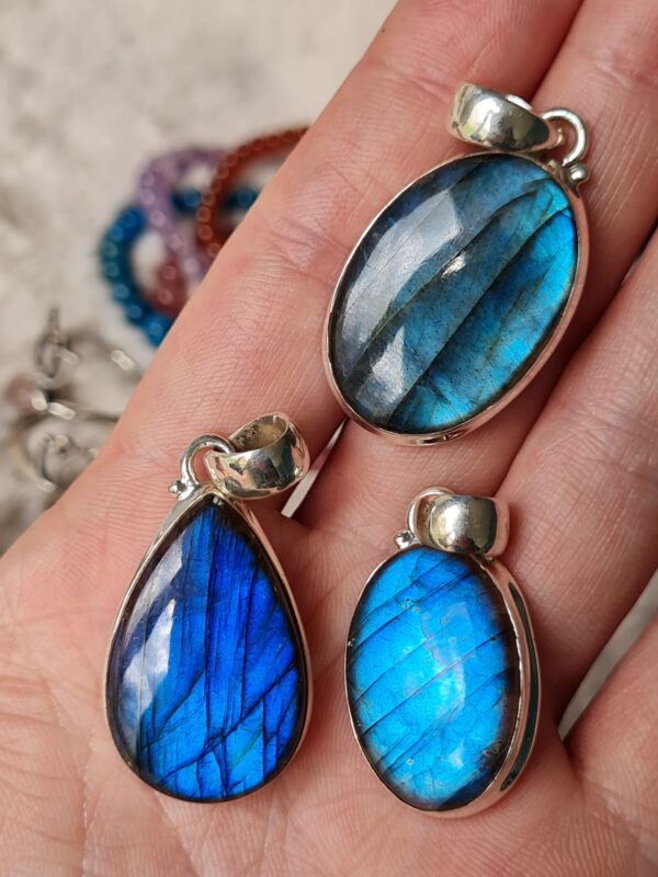 pendentif argent pierre naturelle labradorite