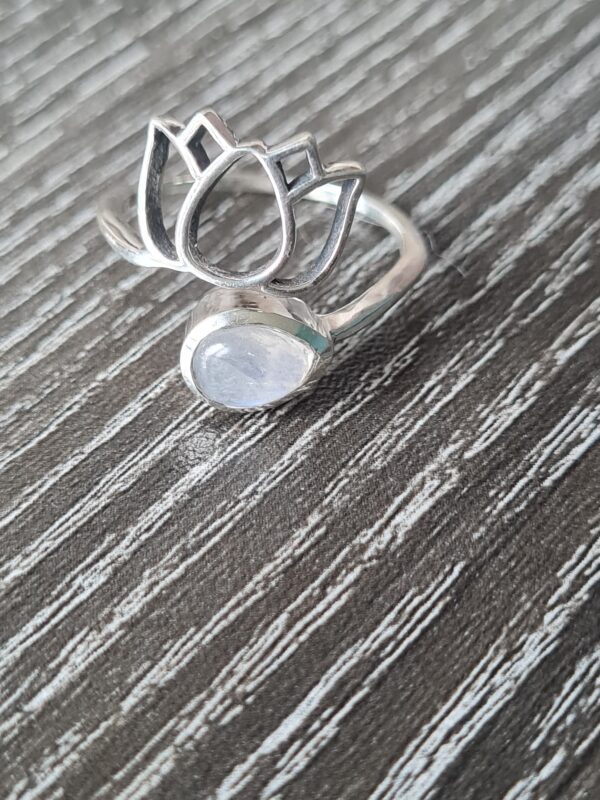 bague argent et pierre naturelle