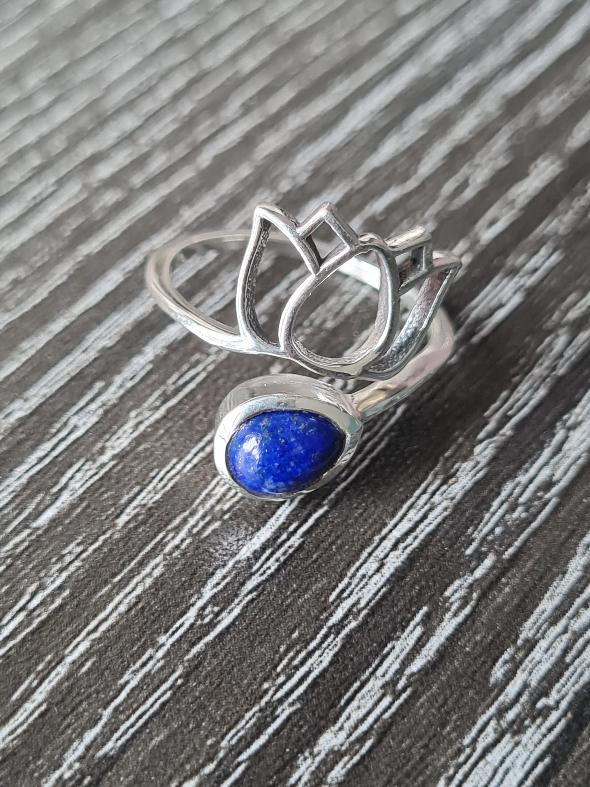 bague argent et pierre naturelle