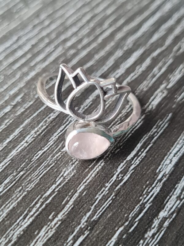bague argent et pierre naturelle