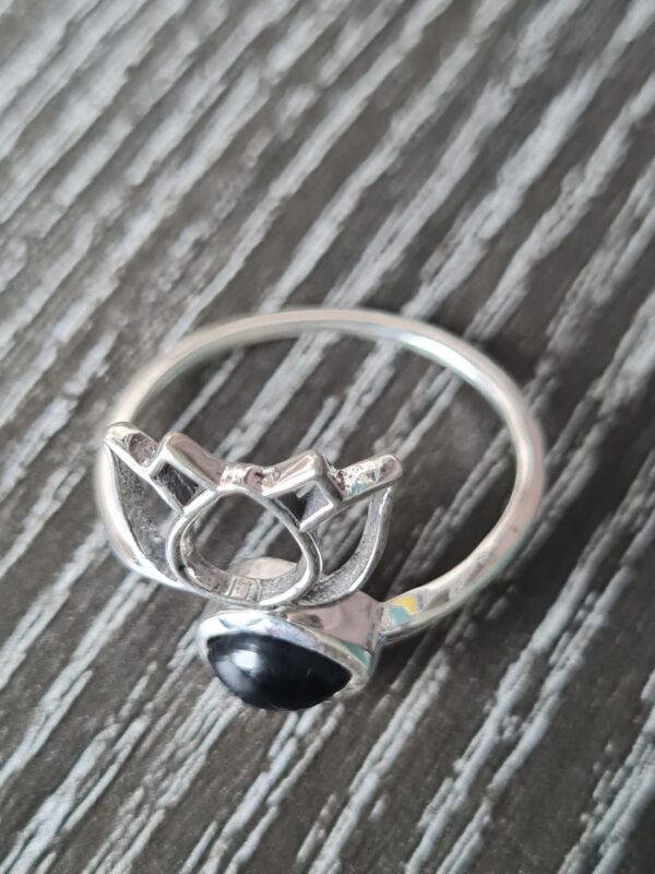 bague argent et pierre naturelle