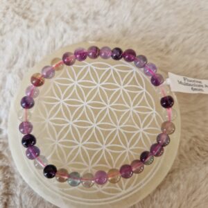 Bracelet “concentration” en Fluorite (ou fluorine) multicolore