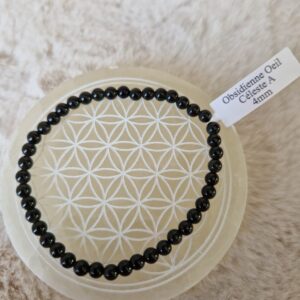 Bracelet “Vérité profonde” en obsidienne œil céleste